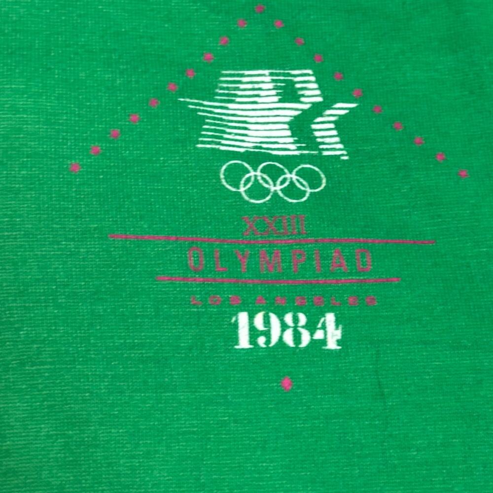 Vintage Levi’s 1984 Olympics Official Staff Uniform Green Orange Polo Shirt L - Picture 4 of 7